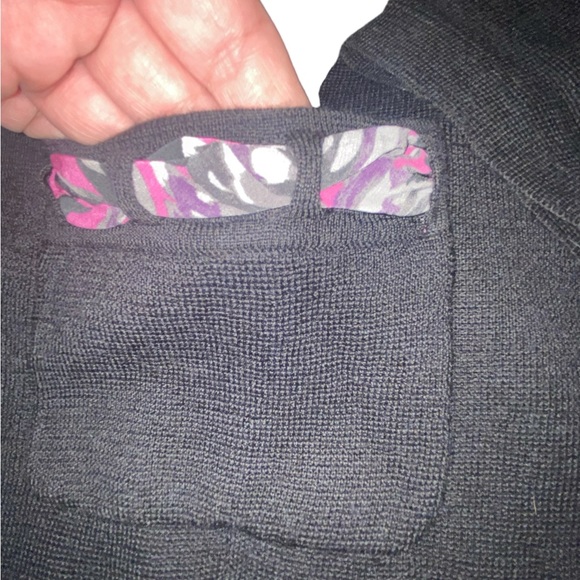 Pendleton plus 3X black cardigan with silk scarf accents nwts - Picture 8 of 14